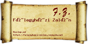 Félegyházi Zalán névjegykártya